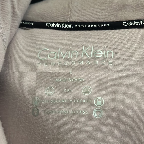 Calvin Klein Performance Women’s Hooded Fleece Jacket Sz L  Dusty Taupe. NWOT - Picture 9 of 13